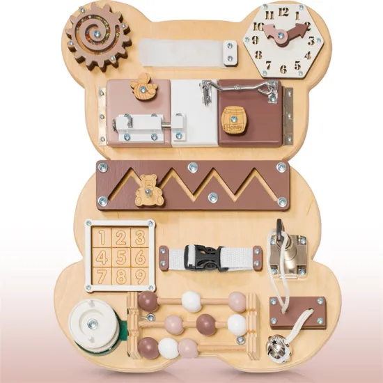 Non-Toxic Unlock Busy Board: 16-Activity Buckle Training Material for Kids - Ideal for Montessori Learning and Busy Hands