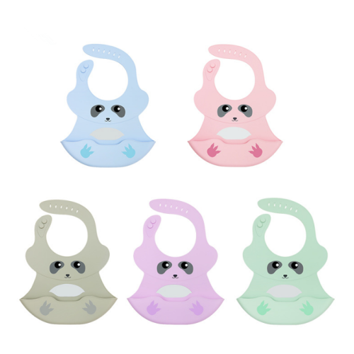 Groothandel Cartoon Silicone Baby Bibs Veeg gemakkelijk schoon af