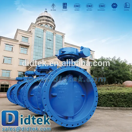 DIDTEK DIN Gear operated triple offset butterfly valve