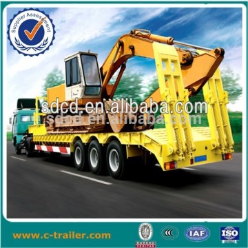Heavy duty lowboy trailer for trucks transportation