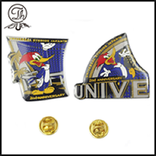 Custom CMYK logo lapel pin badge