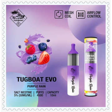 Pod Disposable Pod Tugboat Evo a frappé 4500 bouffées