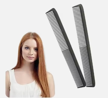 Black Carbon Fiber Anti-Static Heat Resistant Hair Cutting Comb