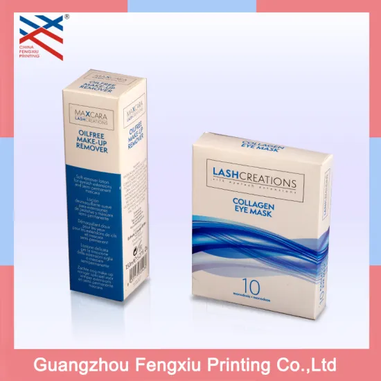Small Custom Color recycled Paper Reverse Tuck End Cosmetic Beauty Products Packaging Box