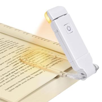 Luce di lettura LED a clip ricaricabile USB: lampada mini-libro portatile