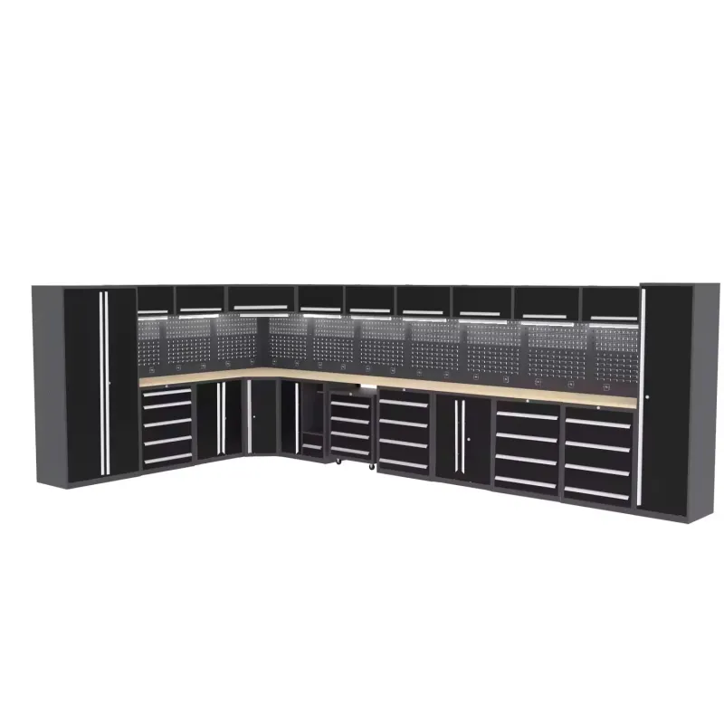 Heavy Duty Modular Garage Workbench with Lockable Tool Cabinet Drawers