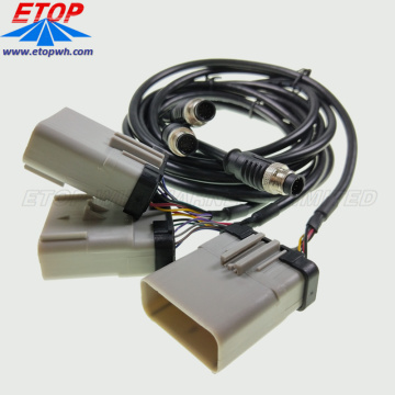 Conector impermeable IP67 macho de 9 pines a conector APEX2.8