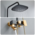 Bathroom Rain Gold Shower Set with Hand Shower