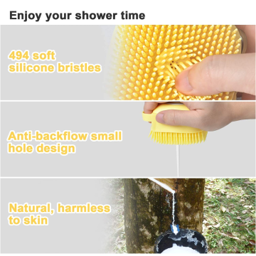 Spazzola da bagno riutilizzabile con distributore di sapone