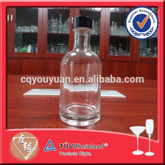200ML Clear Round Glass Bottles with Screw Cap Empty Glass Bottles 200ML