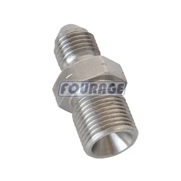 AN3 Male Flare to Metric Thread Brake Line Hose Union Connector - Stainless Steel Inverted Seat Adapter