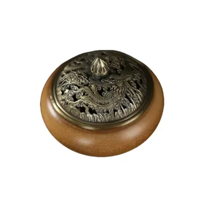 Unique Retro Bamboo Zen Fragrance Plate Incense Burner for Agarwood Tea Rooms & Yoga Studios