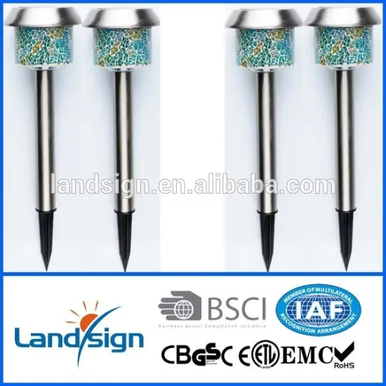Cixi landsign item number XLTD-300AM solar mosaic glass stake light