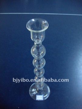 Five beaded votives tall clear glasscandle holder