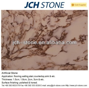 Marble look polished wall price artifical stone