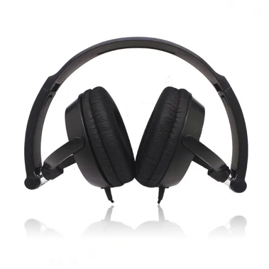 black plastic over head earphone foldable