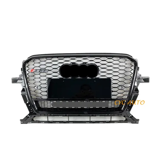 Gloss Black ABS Front Bumper Mesh Grille with Bottom Frame for Audi Q5 8R/SQ5 2013-2015