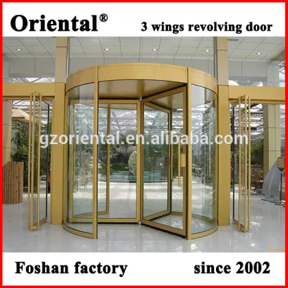 Automatic Door,Three Wing Automatic Revolving Door with exhibition box revolving door