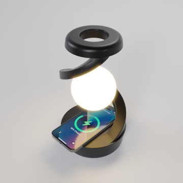 OEM Rotating Floating Wireless Charging Desk Lamp