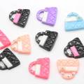 Wholesale Assorted Color 100Pcs Resin Handle Bag Decoration Crafts New Kawaii Rhinestone Women Bags Cabochons Jewelry Making DIY