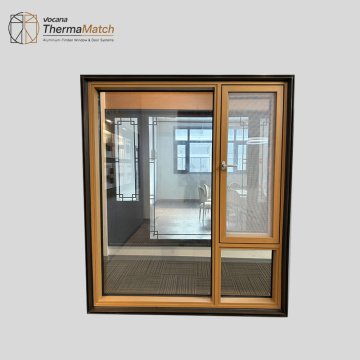 Alu-Wood Tilt Turn Window with Insect Screen