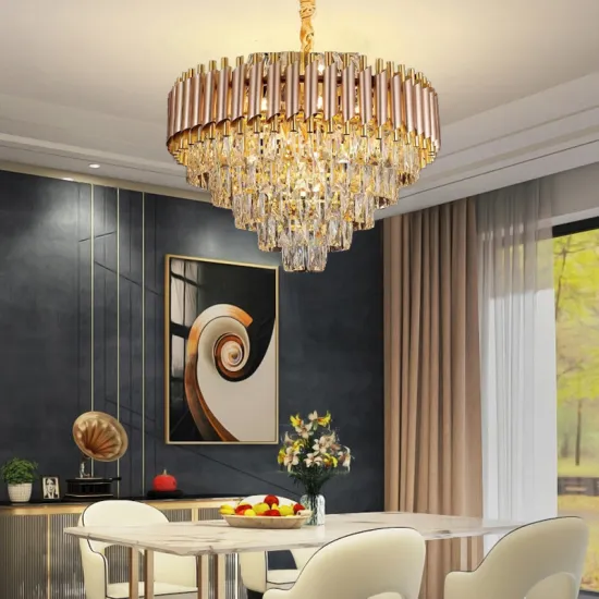 K9 Crystal Post-Modern Chandeliers: Luxury Pendant Lighting Guzhen Hanging Lights