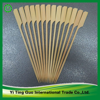 natural bamboo made food grade meat baking flat bamboo skewers
