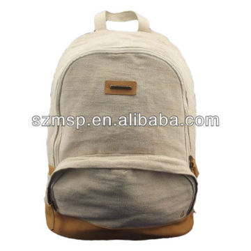 Eco-friendly natural canvas day backpack