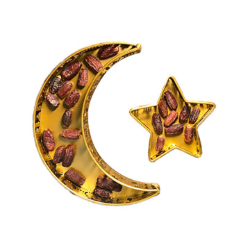Vassoi di luna mezzaluna e stella metallica: decorazioni uniche del tavolo islamico per Ramadan, Eid e Beyond
