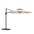 Parasol de plage à LED double couche de 3 m pour patio