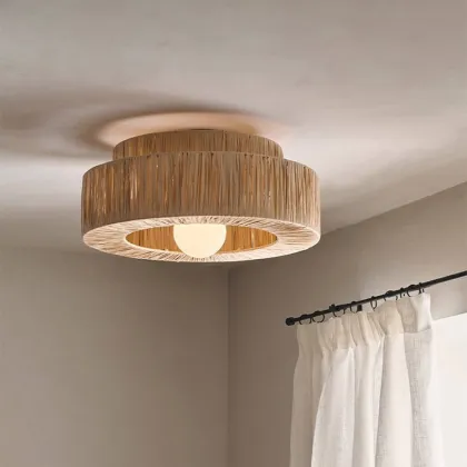 Wabi Sabi Style Rattan Vine Art Pendant Lamp for Zen Restaurants and Tea Rooms