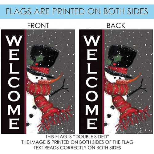 Hot selling snowman welcome merry christmas garden flag