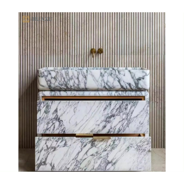 Huaxu Modern Natural Marble Wash Basin Bathroom Vanities
