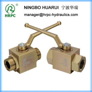 High Pressure Khb Oil Application Brass Hydraulic Ball Valve 