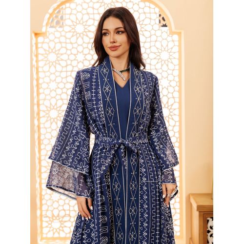 ست دو لایه آستین گشاد Jalabiya Abaya