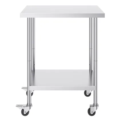 Stainless steel kitchen work tables on wheels