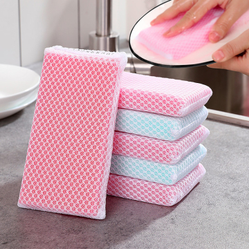 Span Pembersih Pinggan Mangkuk Dapur Mangkuk Dapur Microfiber