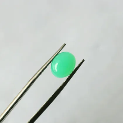 AAA Australian Jade Green Chalcedony Egg Shaped Cabochons