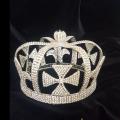 Fashion full round pageant crowns for king