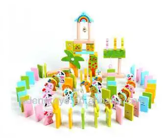 Wooden kids educational DIY Toys Multi-function Educational Dominoes