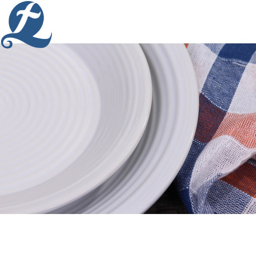 Ceramic Hand Painting White Round Bowl Dinnerware Set