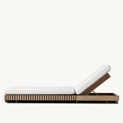 Hormel Teak Wood Outdoor Daybed with Trundle for Patio and Beach