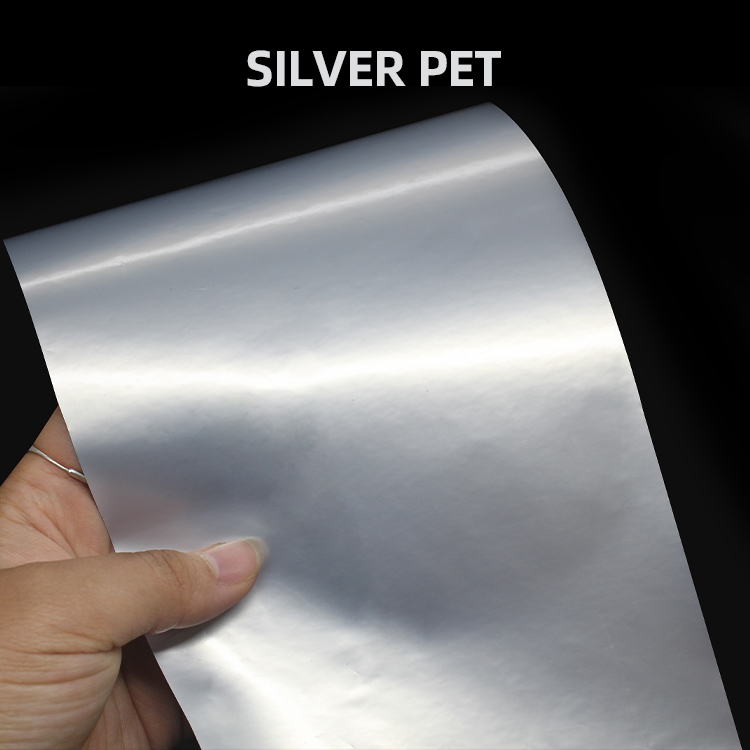 Glossy Silver PP Matte Silver Pet Film Label