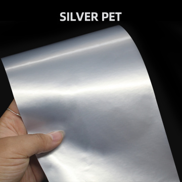 Etichetta di film per animali domestici Matte Silver Glossy Silver PP Matte