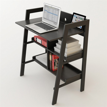 Ladder Computer Desk With Storage Bookshelf