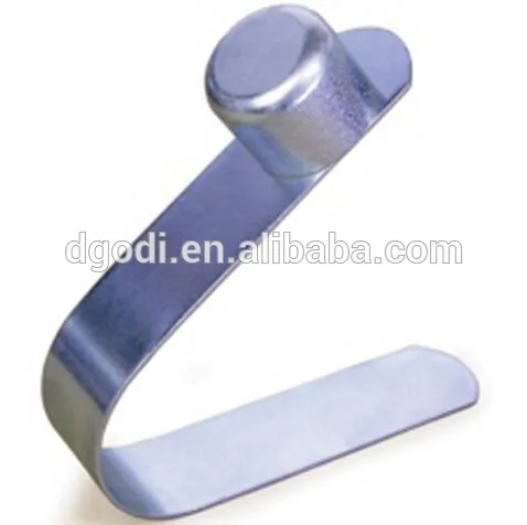 Custom steel button snap spring for furniture tube accessory