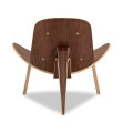 Saco de couro Wegner Shell chair pony cowhide couro