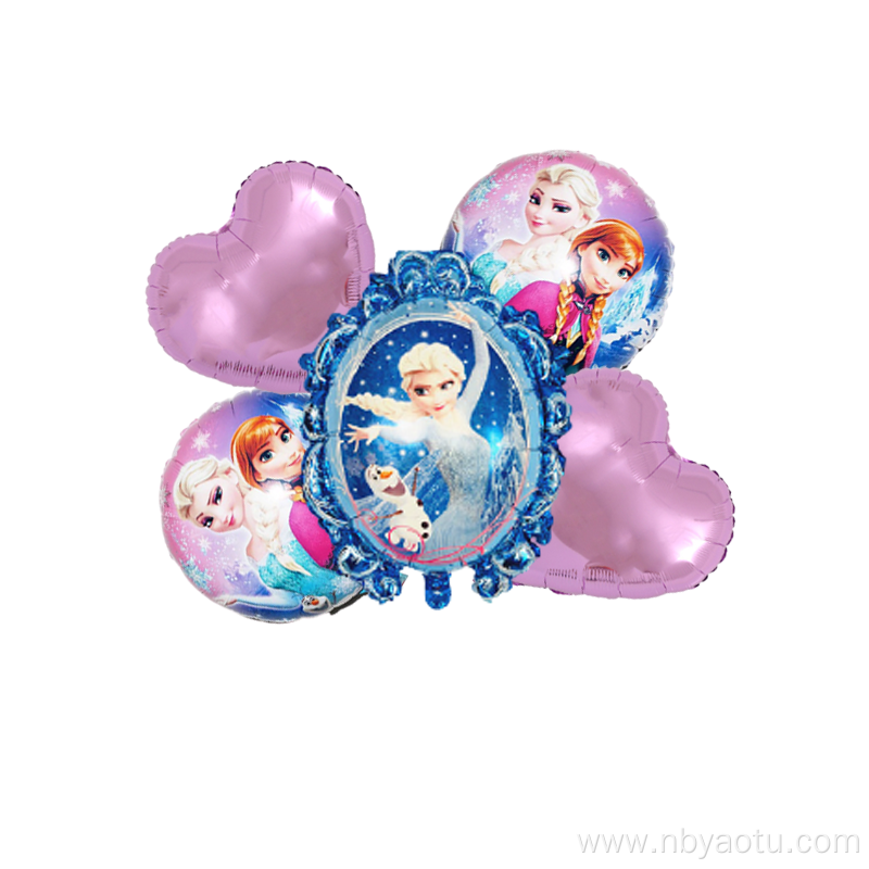 18inch 5pc cartoon frozen balloon birthday set