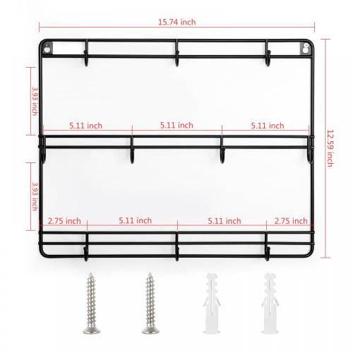 Soporte de llave de estante de taza de pared para la pared decorativa