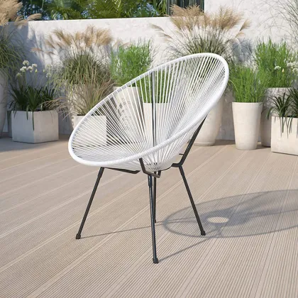 Black Garden String Moon Chair